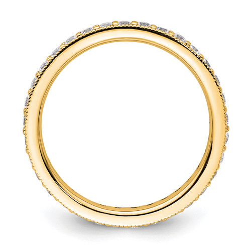 14K Yellow Gold Polished Vintage Diamond Eternity Band - ET0002-050-Y4 - View 2