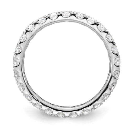 Rhodium-Plated 14K White Gold Polished U-Shared Prong Diamond Eternity Band - ET0005-100-W4 - View 2