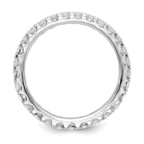 Rhodium-Plated 14K White Gold Lab-Grown Diamond Shared Prong Eternity Band - ET0005-100-WLG - View 2