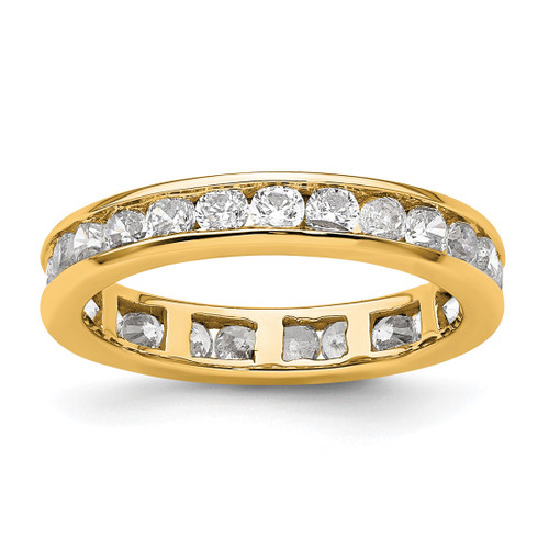 Rhodium-Plated 14K Yellow Gold Polished Channel-Set Diamond Eternity Band - ET0009-100-Y4