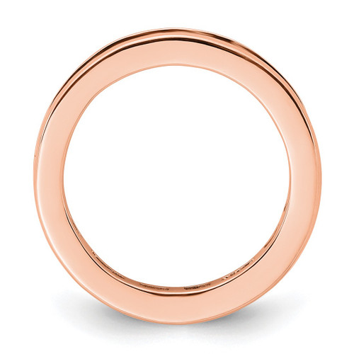 14K Rose Gold Polished Channel-Set Princess Diamond Eternity Band - ET0010-100-R4 - View 2
