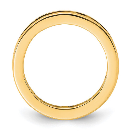14K Yellow Gold Polished Channel-Set Princess Diamond Eternity Band - ET0010-100-Y4 - View 2