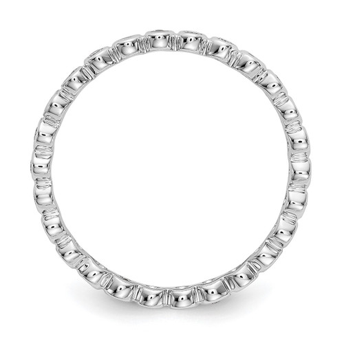 Rhodium-Plated 14K White Gold Polished Bezel Set Diamond Eternity Band - ET0011-033-W4 - View 2