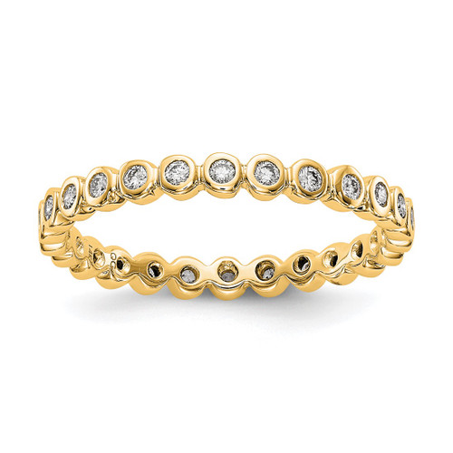 14K Yellow Gold Polished Bezel Set Diamond Eternity Band - ET0011-033-Y4