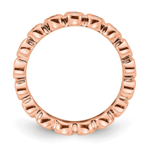 Rhodium-Plated 14K Rose Gold Polished Bezel-Set Diamond Eternity Band - ET0011-050-R4 - View 2