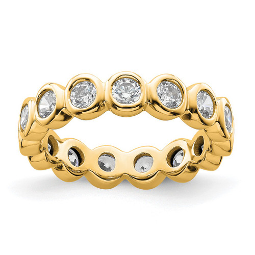 14K Yellow Gold Polished Bezel-Set Diamond Eternity Band - ET0011-100-Y4