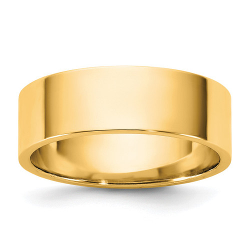 14K Yellow Gold 6.5 mm Lightweight Flat Wedding Band
