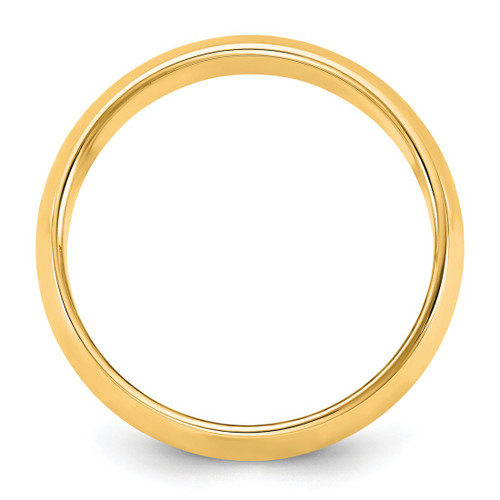 14K Yellow Gold 5.5 mm Half Round Wedding Band - View 2