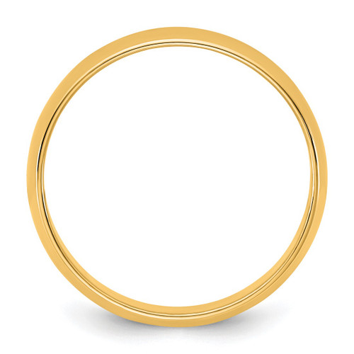 14K Yellow Gold 5.5 mm Lightweight Half Round Wedding Band - View 2