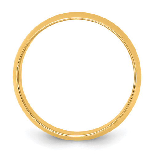 14K Yellow Gold 8.5 mm Lightweight Half Round Wedding Band - View 2