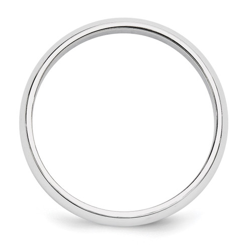 Platinum 5 mm Half Round Wedding Band - View 2