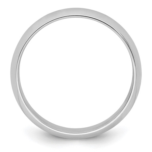 Platinum 6 mm Half Round Wedding Band - View 2