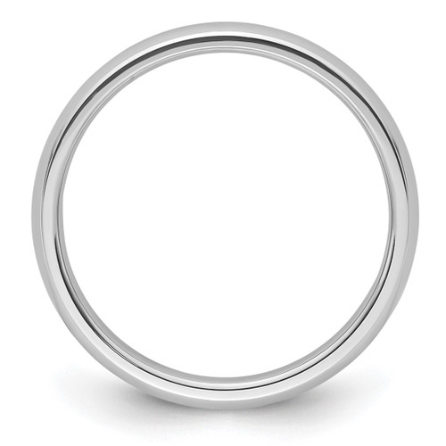 Platinum 3 mm Lightweight Comfort-Fit Wedding Band, Domed - View 2