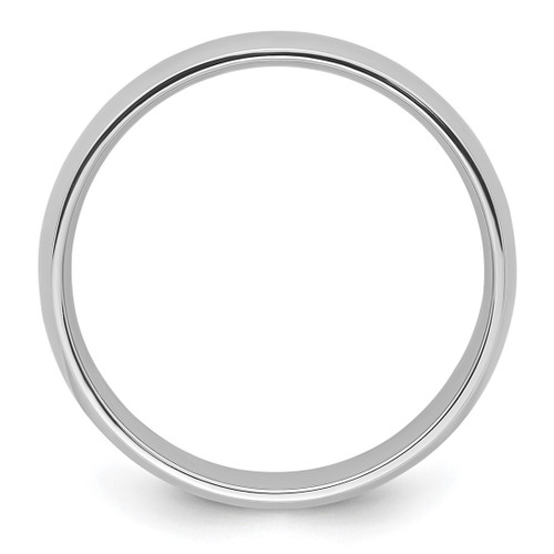 Platinum 6 mm Lightweight Comfort-Fit Wedding Band, Domed - View 2
