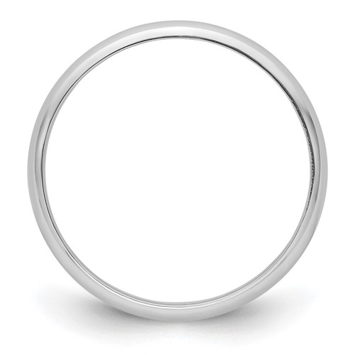Platinum 3 mm Half Round Featherweight Wedding Band - View 2