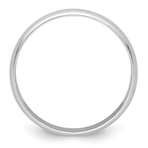 Platinum 4 mm Half Round Featherweight Wedding Band - View 2