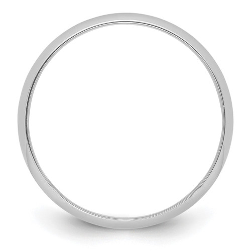 Platinum 5 mm Half Round Featherweight Wedding Band - View 2