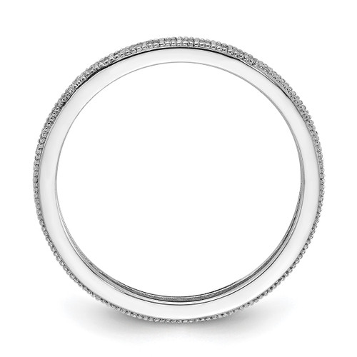 Cheryl M Sterling Silver Rhodium-Plated Brilliant-Cut Cubic Zirconia Eternity Ring, 1.9 mm - View 2