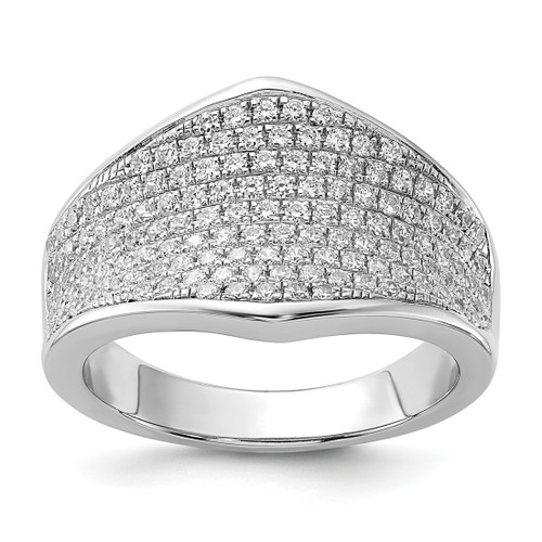 Rhodium-Plated Sterling Silver & Cubic Zirconia Brilliant Embers Ring