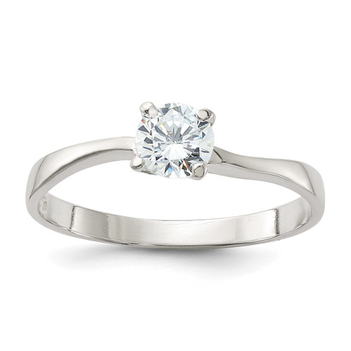 Sterling Silver Cubic Zirconia Ring, 2 mm - QR1003