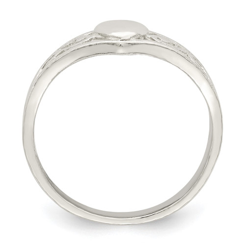 Sterling Silver Heart Ring, 6 mm - View 2