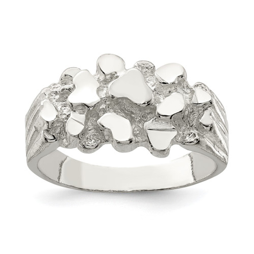 Sterling Silver Men'S Nugget Ring, 3 mm