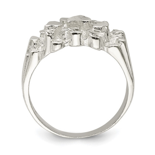 Sterling Silver Men'S Nugget Ring, 3 mm - View 2