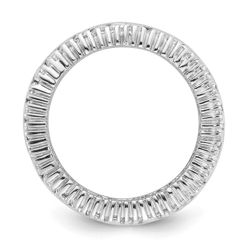 Sterling Silver Cubic Zirconia Double Band Ring, 8 mm - View 2
