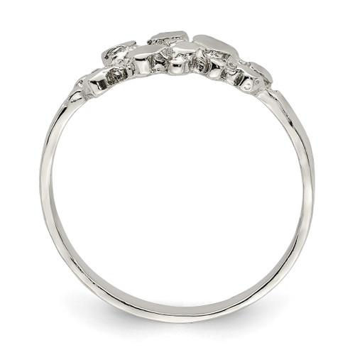 Sterling Silver Nugget Ring, 3 mm - View 2