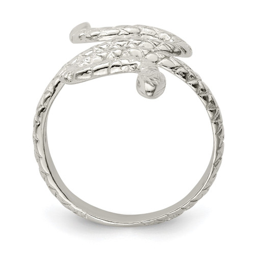 Sterling Silver Snake Ring, 2 mm - QR157 - View 2