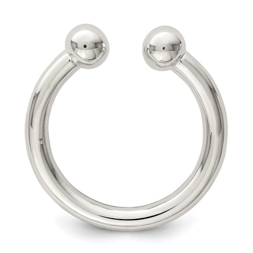 Sterling Silver Tube Ring, 6 mm - View 2