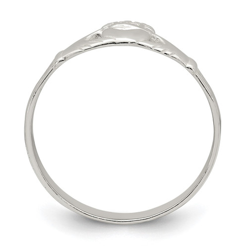 Sterling Silver Claddagh Ring, 2 mm - QR2410 - View 2