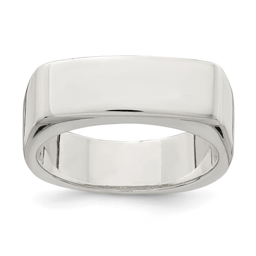 Sterling Silver Signet Ring, 6 mm