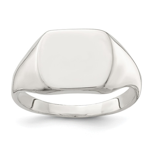 Sterling Silver 12 x 12 mm Closed Back Signet Ring