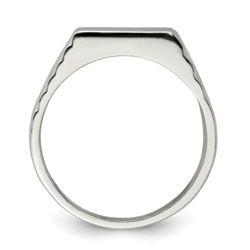 Sterling Silver 6 x 11 mm Open Back Signet Ring - View 2