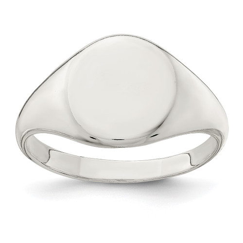 Sterling Silver 13 x 10 mm Closed Back Signet Ring