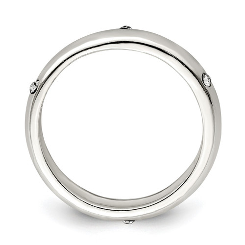 Sterling Silver Stellux Crystal Ring, 4 mm - View 2