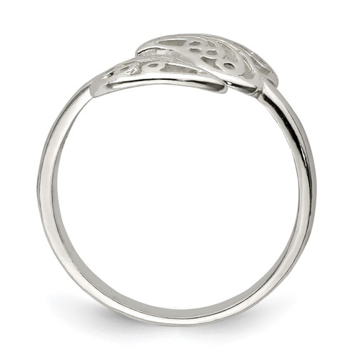 Sterling Silver Polished Filigree Ring, 2 mm - View 2