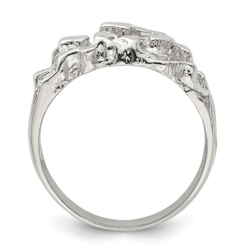 Sterling Silver Men'S Nugget Ring, 3.75 mm - View 2