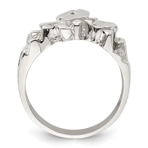 Sterling Silver Men'S Nugget Ring, 3.5 mm - View 2