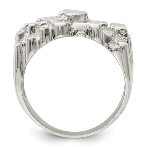 Sterling Silver Men'S Nugget Ring, 5.2 mm - View 2