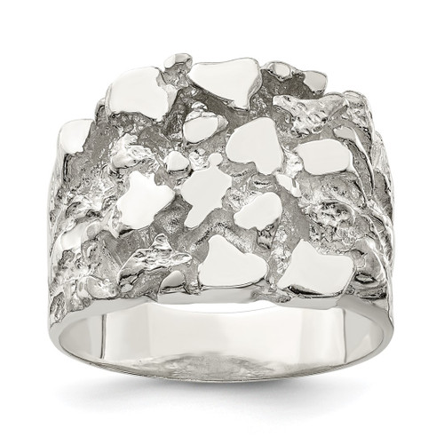 Sterling Silver Men'S Nugget Ring, 4.5 mm - QR4451