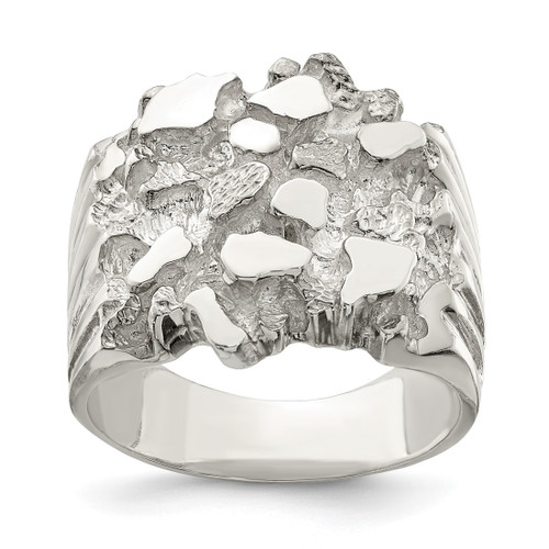 Sterling Silver Men'S Nugget Ring, 5 mm - QR4452