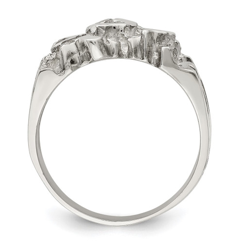 Sterling Silver Men'S Nugget Ring, 5 mm - QR4452 - View 2