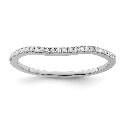 Sterling Silver Rhodium-Plated 0.1ctw Diamond Wrap Ring, 1 mm