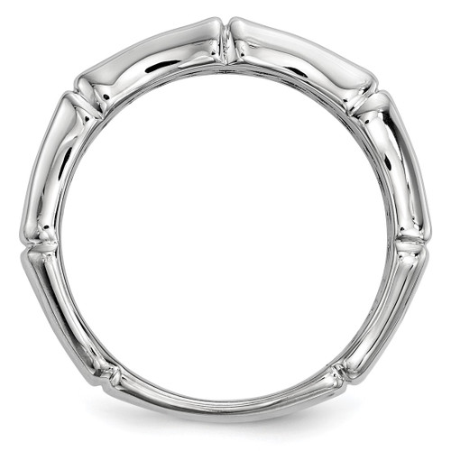 White Night Sterling Silver Rhodium-Plated Black 0.4ct Diamond Men'S Ring, 7.65 mm - View 2