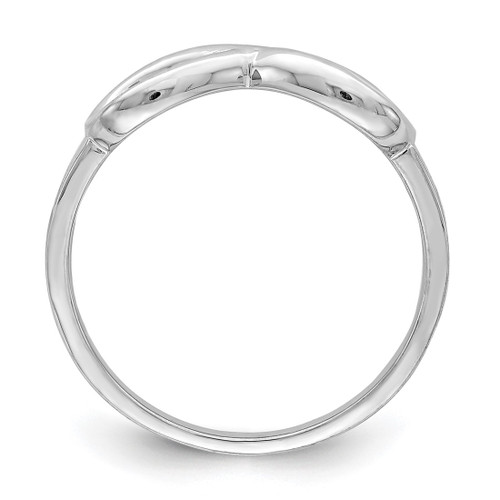 Sterling Silver Rhodium-Plated Infinity Ring, 6 mm - View 2