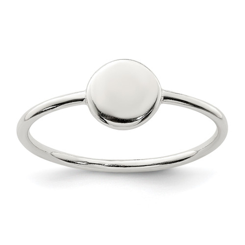 Sterling Silver Polished Circle Ring, 1.5 mm