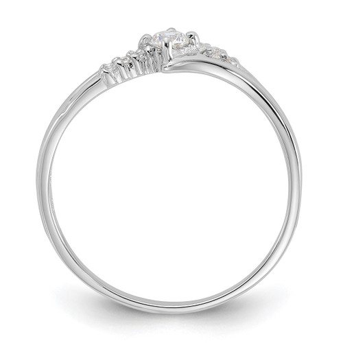 Sterling Silver Rhodium-Plated and Cubic Zirconia Ring - QR6156 - View 2