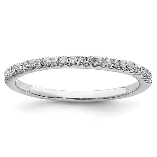 Sterling Silver Rhodium-Plated Polished Cubic Zirconia Ring - QR6185